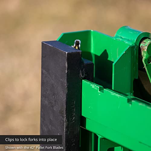 Titan Attachments Pallet Fork Attachment With 36Â€ Fork Blades, Receiver Hitch, Fits John Deere Loaders #TOP4