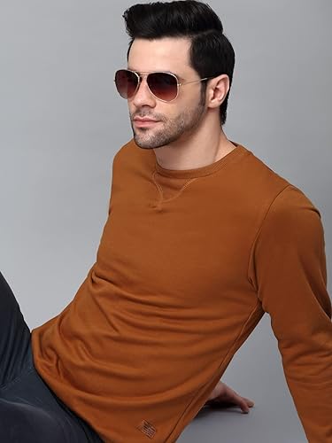 Image of Rigo Fleece Printed Round Neck Sweatshirt for Men | Full Sleeves Sweatshirt for Men | Casual Wear & Stylish Sweatshirts for Men