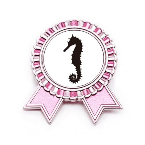 Broche hippocampe noir motif vie marine pour sublimer vos vestes