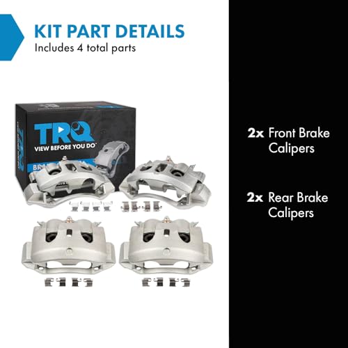 Image of TRQ Brake Caliper Set Compatible with 2012-2021 Nissan NV1500 NV2500 NV3500 2016-2023 TITAN XD