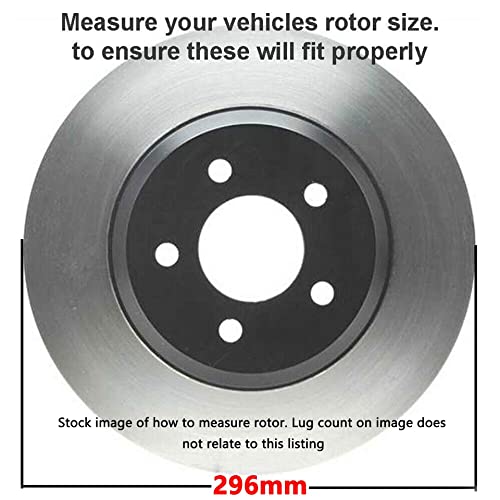 Image of Detroit Axle - Front Brake Kit for Chevrolet Malibu Saturn Aura Pontiac G6 | Drilled Slotted Disc Brake Rotors Replacement Ceramic Brake Pads: 11.65 inch inch Rotor
