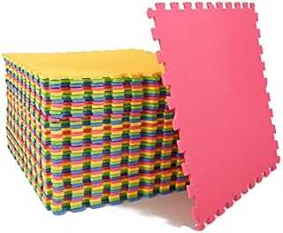 M.Y Extra Large Interlocking Foam Play Mat - 60x60cm Large Thick Multi Colour Soft EVA Baby Floor Tiles 4 Piece