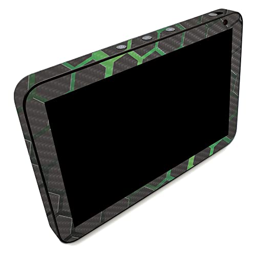 Image of MightySkins Carbon Fiber Skin Compatible with Amazon Echo Show 8 (Gen 2) - Green Hex | Protective, Durable Textured Carbon Fiber Finish | Easy to Apply | Made in The USA
