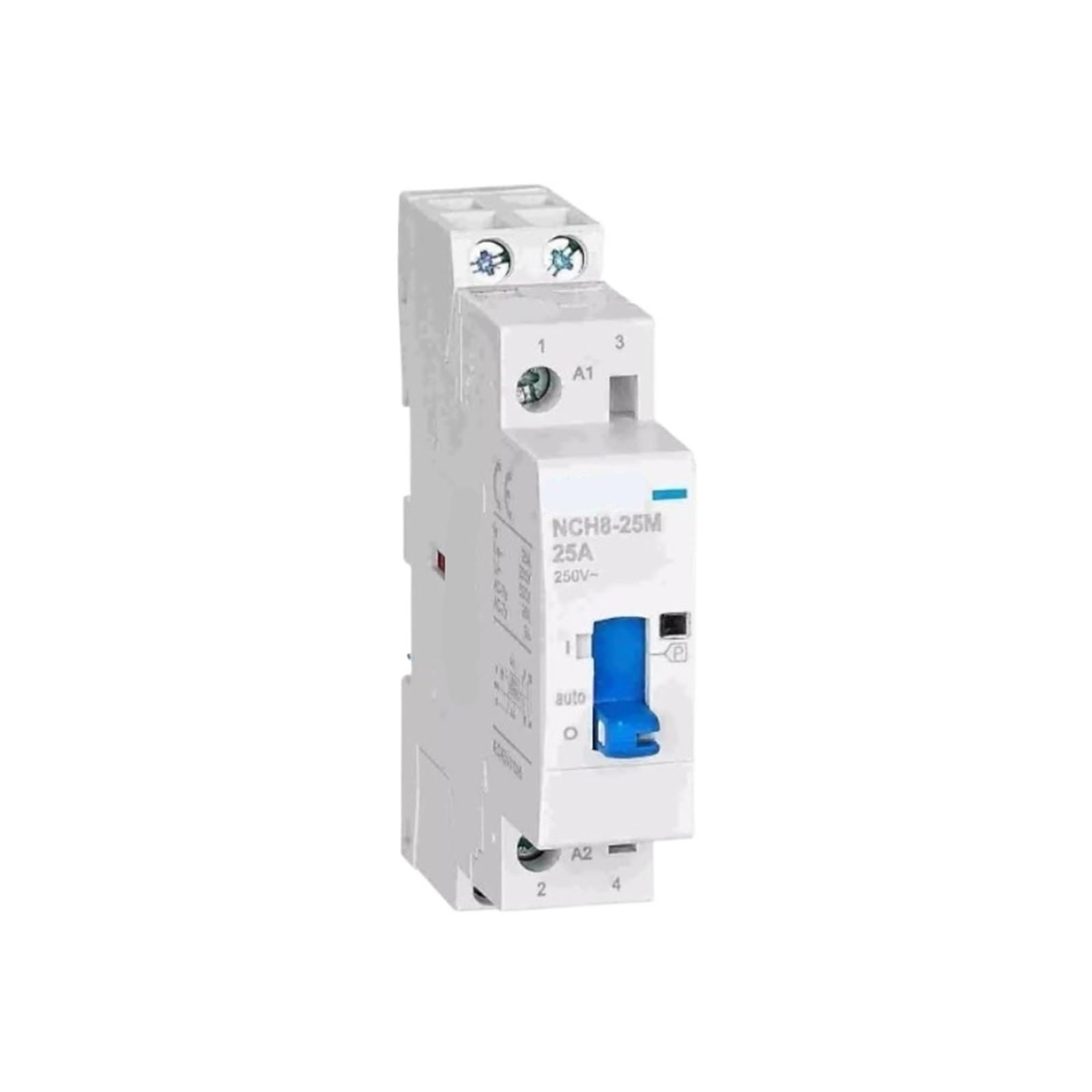 Contactor modular NCH8-M con funcionamiento manual NCH8-16M 20M 25M 32M 40M 63M AC 24V 110V 230V 20A 25A 40A 63A (NCH8-25M, AC110V, 2NO)