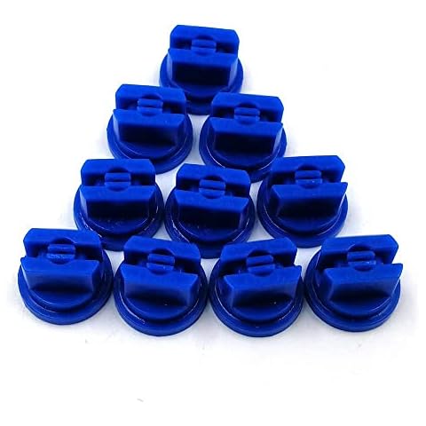 GreeSafety Drone accessories 10 PCS Flat Fan Spray Nozzle Tip For TP Teejet Plastic POM Tip For Boom Sprayer Agricultural Irrigation Cleaning TPU ( Color : Blue 11003 ) Cover