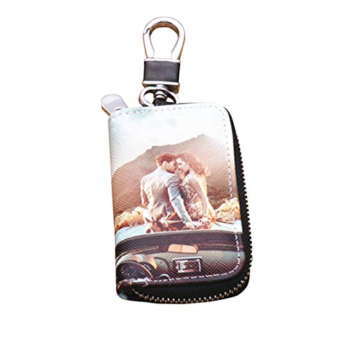 Preisvergleich Produktbild Personalisierte Foto schlüsseletui Ledertasche schlüsselorganisator Fall schlüsselanhänger Halter schlüsselmappe