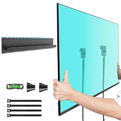 Aquzee No Stud TV Wall Mount, Studless Drywall Mount TV Bracket for Most 32-70 TVs, No Damage, No Drill TV Hanger for Flat Screen, Low Profile, Holds up to 130 lbs, Max VESA 400x400mm