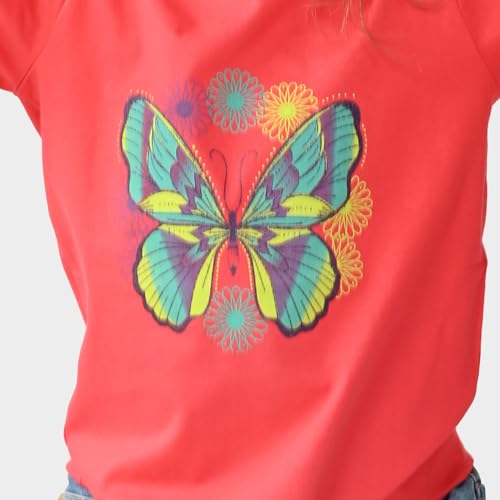 Image of BONKIDS Girls Tshirt (BON9475 4-5Y) Tomato Red