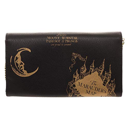 Harry Potter Mischief Managed Foldover With Chain Strap Wallet2