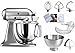 Produktbild KitchenAid 5KSM175PSENK, ARTISAN Küchenmaschine mit Profiausstattung, GEBÜRSTETES METALL