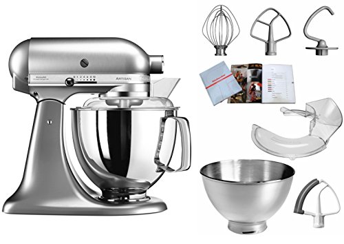Preisvergleich Produktbild KitchenAid 5KSM175PSENK, ARTISAN Küchenmaschine mit Profiausstattung, GEBÜRSTETES METALL