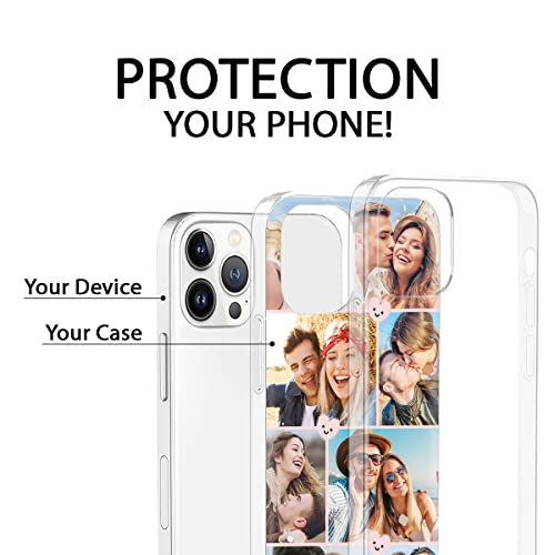 Robertsshop Personalized Picture Multiple Design Phone Case Cover Collage Photo Custom Own Customized Xmas Valentines Compatible With Iphone 8 X Xr 11 12 13 Pro Max Samsung Galaxy S20 S21 Transparent #TOP5