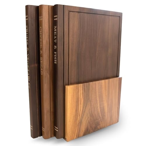 Set de 3 tablas de cortar de nogal con soporte miniatura 1