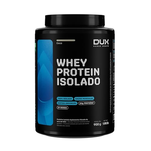 Whey Protein Isolado Pote (900g), Coco, Dux Human Health