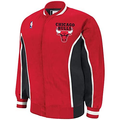 Mitchell & Ness NBA Échauffement authentique Veste pour Unisexe - Chicago Bulls 1992-93 (Chicago Bulls-Rouge)(M)