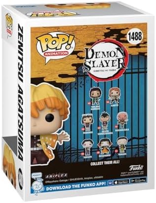 Miniatura 6 de POP Anime Demon Slayer - Figura de vinilo Funko de Zenitsu Agatsuma Protecting Nezuko's Box, edición limitada, con funda protectora de caja