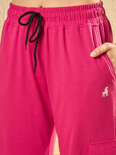 Image of Modeve Women's Cargo Style Track Pants - Summer Cotton Blend