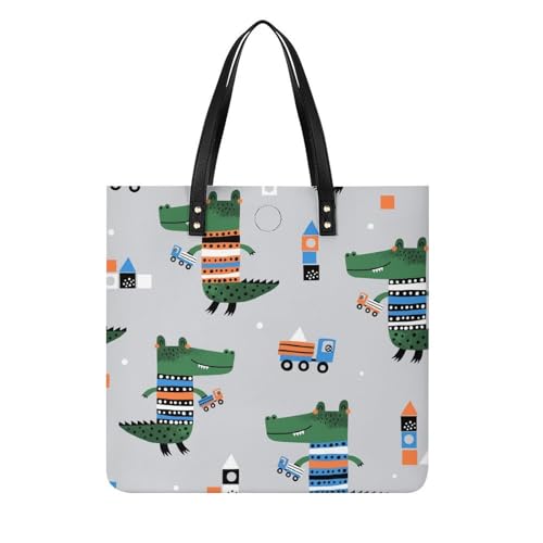 Sac shopper crocodile de dessin animé : dites adieu au manque de place avec ce tote bag