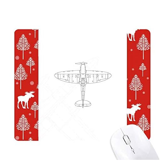 Tapis de Souris avec Paroles de Chanson Militaire de Noël Motif cerf