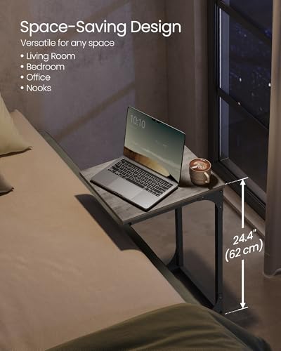 Image of VASAGLE C-Shaped End Table, Small Sofa Side Table with Metal Frame