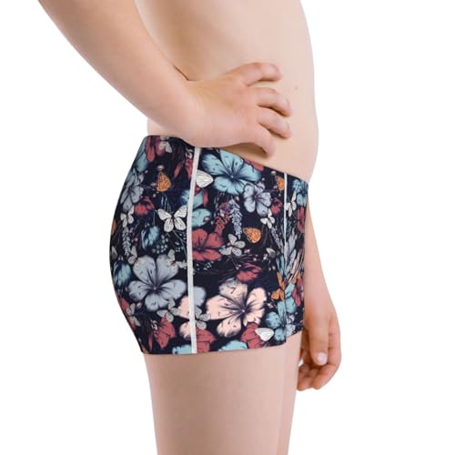 Boys' Cotton Boxer Brief Soft Underwear-Flowers Ad Butterflies2