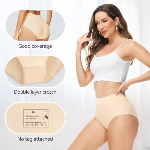 Momoshe Momoshe Unterwäsche Frauen Damen-Unterhosen Seamless Slips Damen Panty Hipster Sportunterwäsche Kaiserschlüpfer Periodenunterschwäsche Farbe 5er Pack L - Produktansicht 3 | TV | Video | Foto