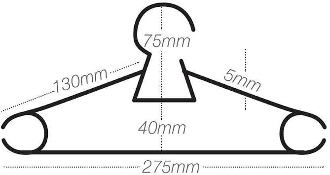 DecoBella 6-Piece Plastic Children's Clothes Hanger, 0.6x27x14 cm, Asorti