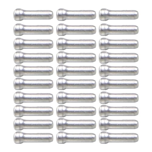 Yiju 30 Bike Cable End for Brake and Gear Cables, Silver
