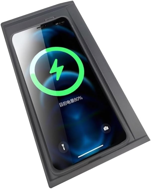 Car Qi Wireless Charger Compatible with Toyota Fortuner Accessories 15W Fast Phone Charging Plate Adapter Interior Modification 2015-2023