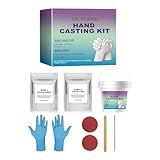 Love Imprint – Handguss-Set für romantische Paare | Skulpturen-Bastelset für zu Hause mit Handschuhen, einfach zu mischendes Gipsset für Freund, Freundin, Andenken, Erinnerungskunstprojekt für