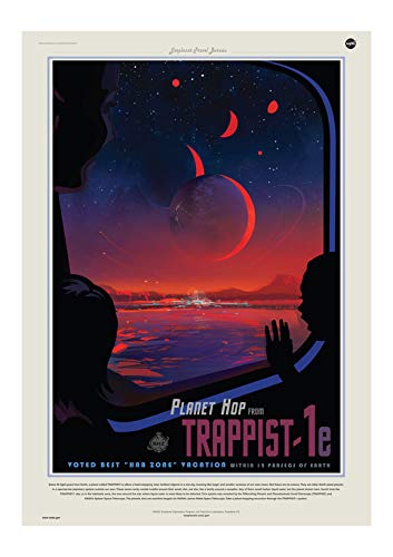 Impresión artística Trappist-1e para renovar tu cuarto con un póster de la NASA mediano