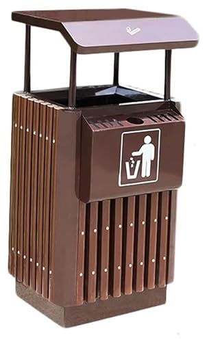 Poubelles d'extérieur galvanisées 30L pour tri sélectif au jardin
