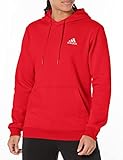 adidas Men's Essentials Fleece Hoodie, Scarlet, Medium