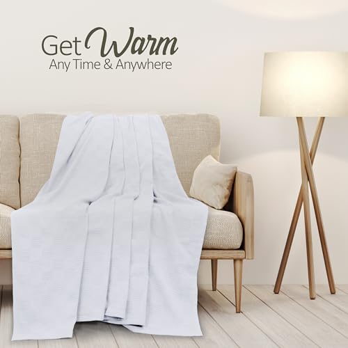 Oakias K0063 100% Cotton Blanket Queen White thumb #7