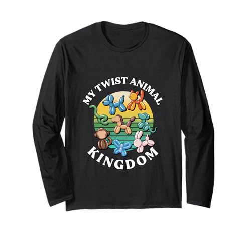 私のツイスト動物王国風船動物アートコレクション愛好家 長袖Tシャツ