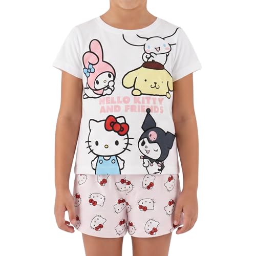 Ensemble 2 pièces Hello Kitty fille t-shirt short Cinnamoroll vêtement coton 6-12 ans