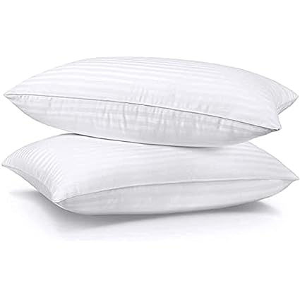 GOLDFINCH Hosiery Medium Hard Polyester Pillow for Perfect Neck Support Microfiber Cushion, Sleeping Adjustable Head Pillow, Bed Soft Pillow Skin Friendly for Bedroom & Living Room Set of 2(17 x 27) inch