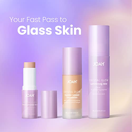 Joah Crystal Glow Tinted Luminizer Stick, Multitasking Korean Makeup Highlighter And Bronzer Stick, Customizable Formula For A Natural Glow, Peptide Infused, Medium With Warm Undertones #TOP7