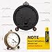 Maxspace Metal Golden Table Clock, Retro Vintage Non-Ticking Small Alarm Clock,Battery Operated Silent Quartz Movement HD Glass Desk Clock for Bedroom Living Room Indoor Decoration Kids… (Arabic2)