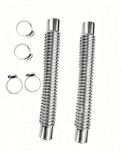 Tuyau échappement chauffage 0.2M acier inox 2 pcs