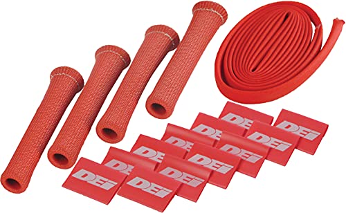 Design Engineering 10586 Protect-A-Boot and Wire Red 4-Cylinder Kit for Spark Plug Boot and Wire Protection