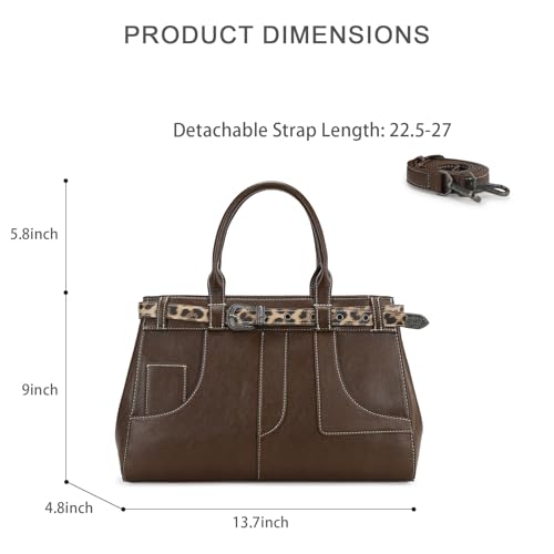 Bolso tote con cinturón y estampado leopardo para mujer miniatura 4
