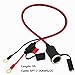 SPARKING 3FT Car Female Cigarette Lighter Plug Socket to Eyelet Terminals 12V Extension Cable with 10A Fuse (3FT)