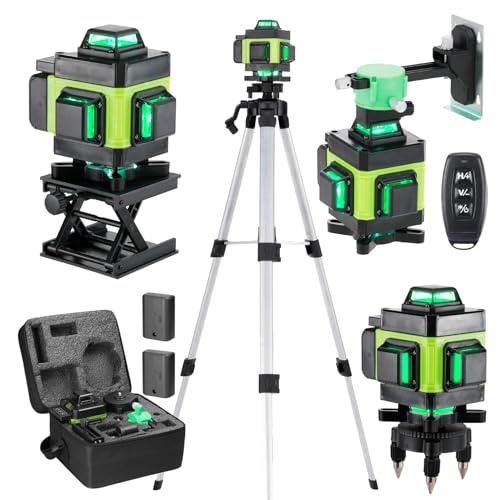 Weytoll Kreuzlinienlaser mit Stativ, 16 Line Laser Level IP54 Wasserwaage, 2400mAh Akku*2, mit Teleskopstativ für Verlegung Bodenfliesen, Installation Trennwänden Kreuzlinienlaser Grün kit Weytoll Kreuzlinienlaser mit Stativ, 16 Line Laser Level IP54 Wasserwaage, 2400mAh Akku*2, mit Teleskopstativ für Verlegung Bodenfliesen, Installation Trennwänden Kreuzlinienlaser Grün kit