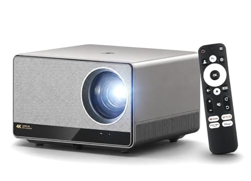 Image of BORSSO Atom 2.0, Native 4K 2160p LTPS+ Display, 4000 ANSI, Certified GTV (Android 14) Projector 4K Ultra HD, Closed Engine, Fully Automatic, HDR10, HLG, MEMC, 24W Stereo DSP Speakers, WiFi 6, 5.2 BT,
