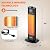 Outdoor Electric Patio Heater, Haimmy 27- inch Outdoor Electric Patio Heater, 1200W Instant Heating, 2 Heat Levels, Tip-Over & Overheat Protection, IPX5 Waterproof Tower Space Heater
