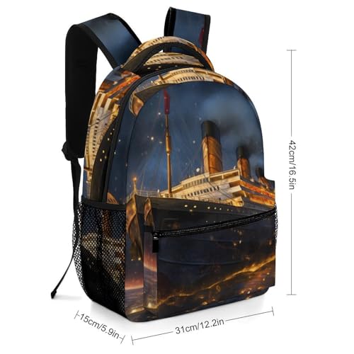 Titanic Backpack for Men Women - Lightweight Laptop Bag - Casual Daypack - Multicolor - One Size2