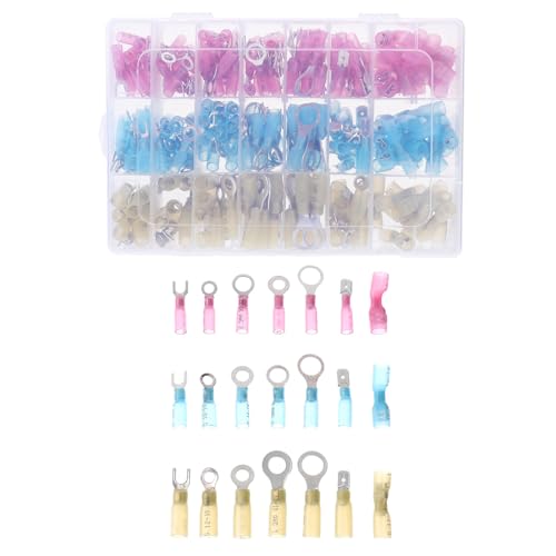Terminales de cable termorretráctiles kit de 280 piezas de aluminio y poliolefina 1