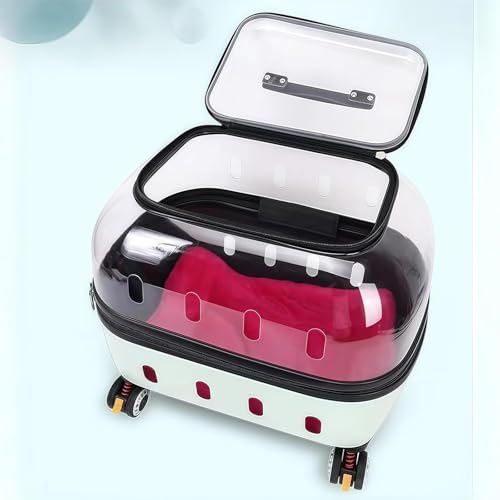 Transportín para mascotas con ruedas de 360°, asa externa para un fácil transporte, ideal para viajar con gatos o perros pequeños de hasta 21.8 kg