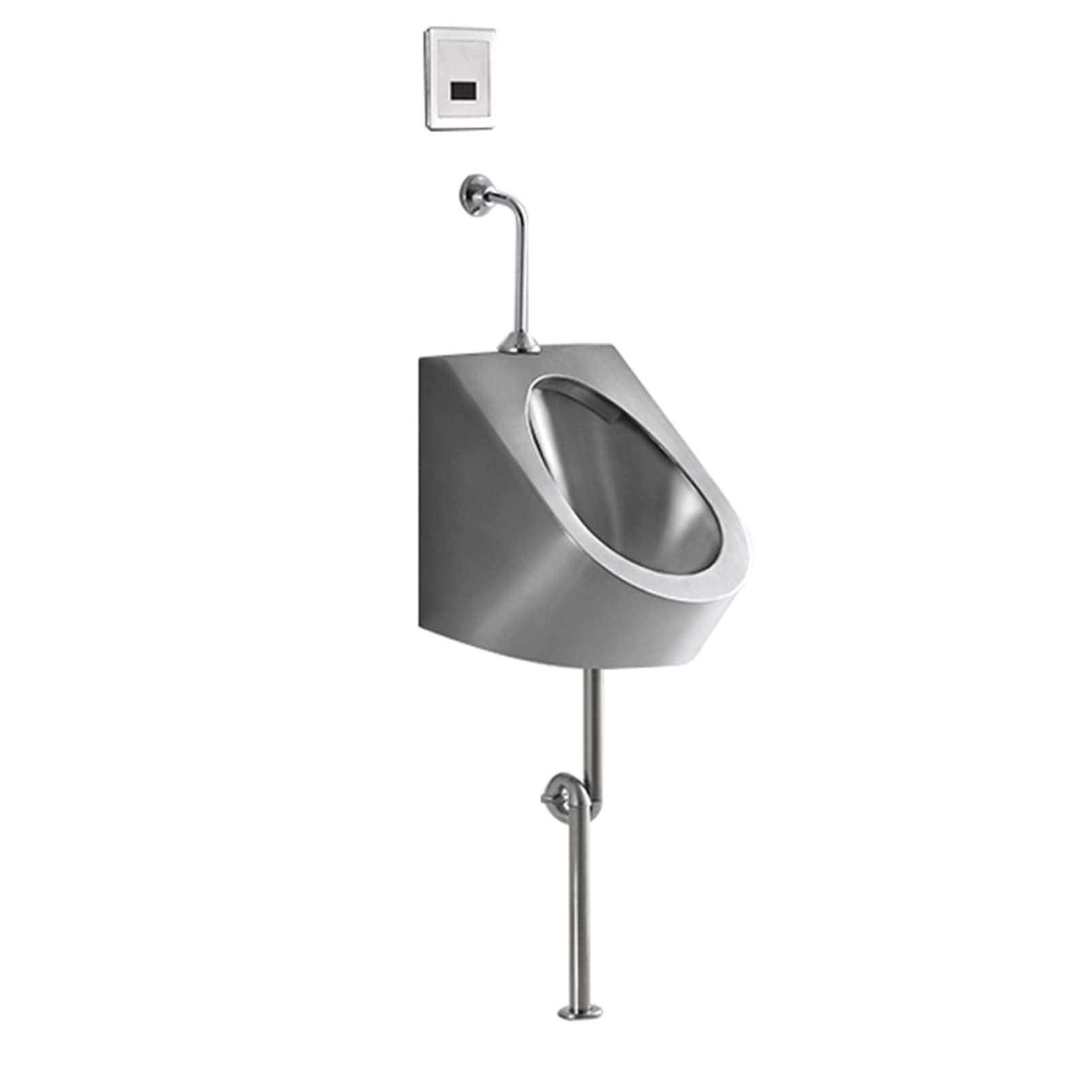 OTQEFTN Wall-Mounted Stainless Steel Commercial Flushing urinals, Men's Public Toilet Automatic Induction urinals,Wall Drainage/Floor Drainage,Used in Homes, Hotels, Schools